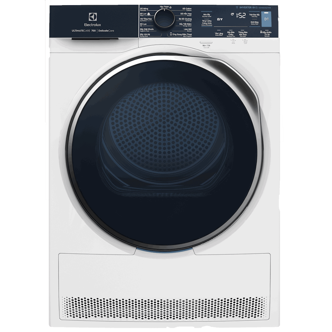 Máy sấy bơm nhiệt 8kg Electrolux EDH803Q7WB